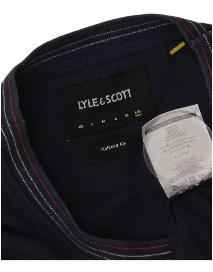 T-shirt da uomo Lyle & Scott Top 2XL cotone blu navy