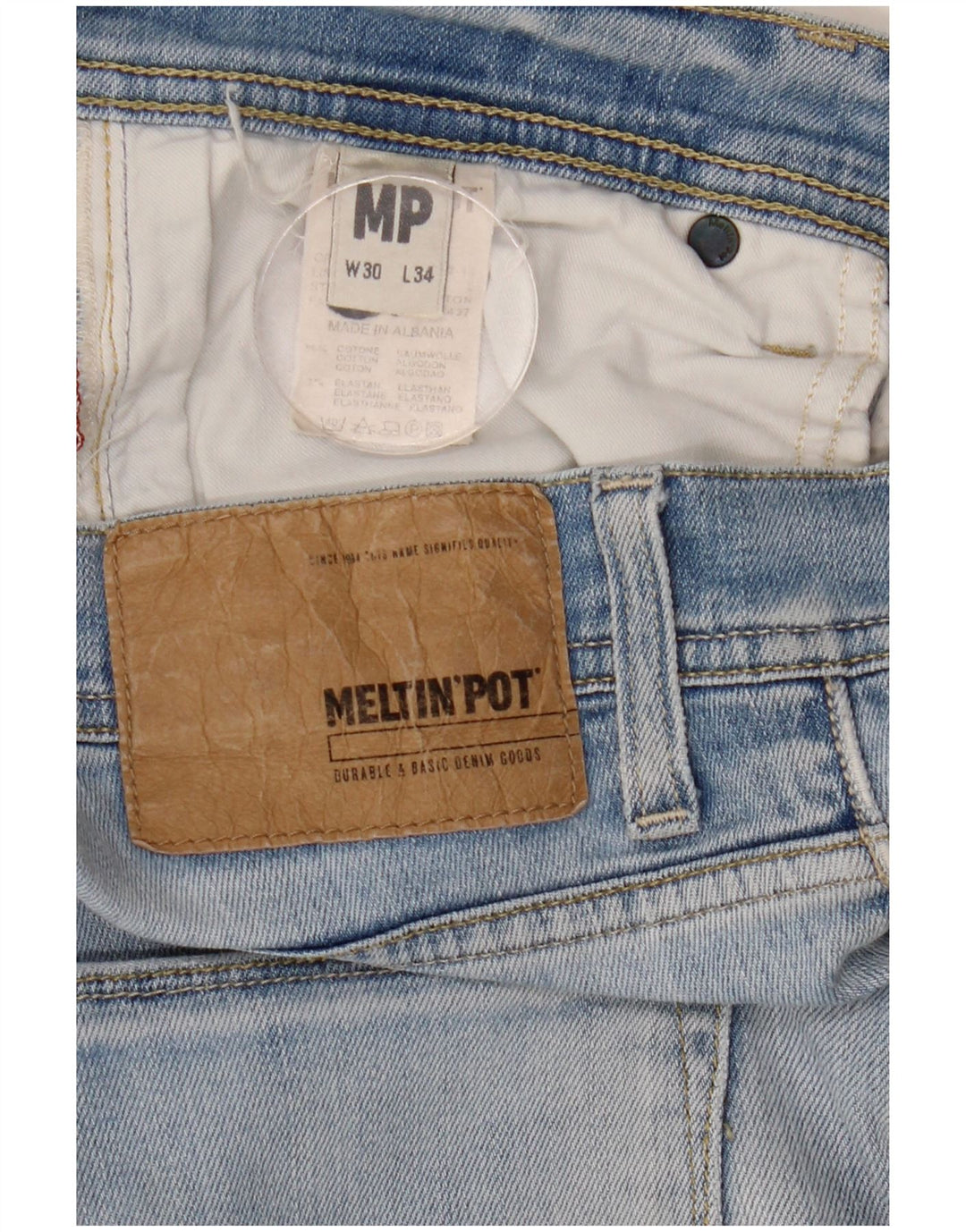 Jeans slim da donna Meltin' Pot W30 L34 cotone blu