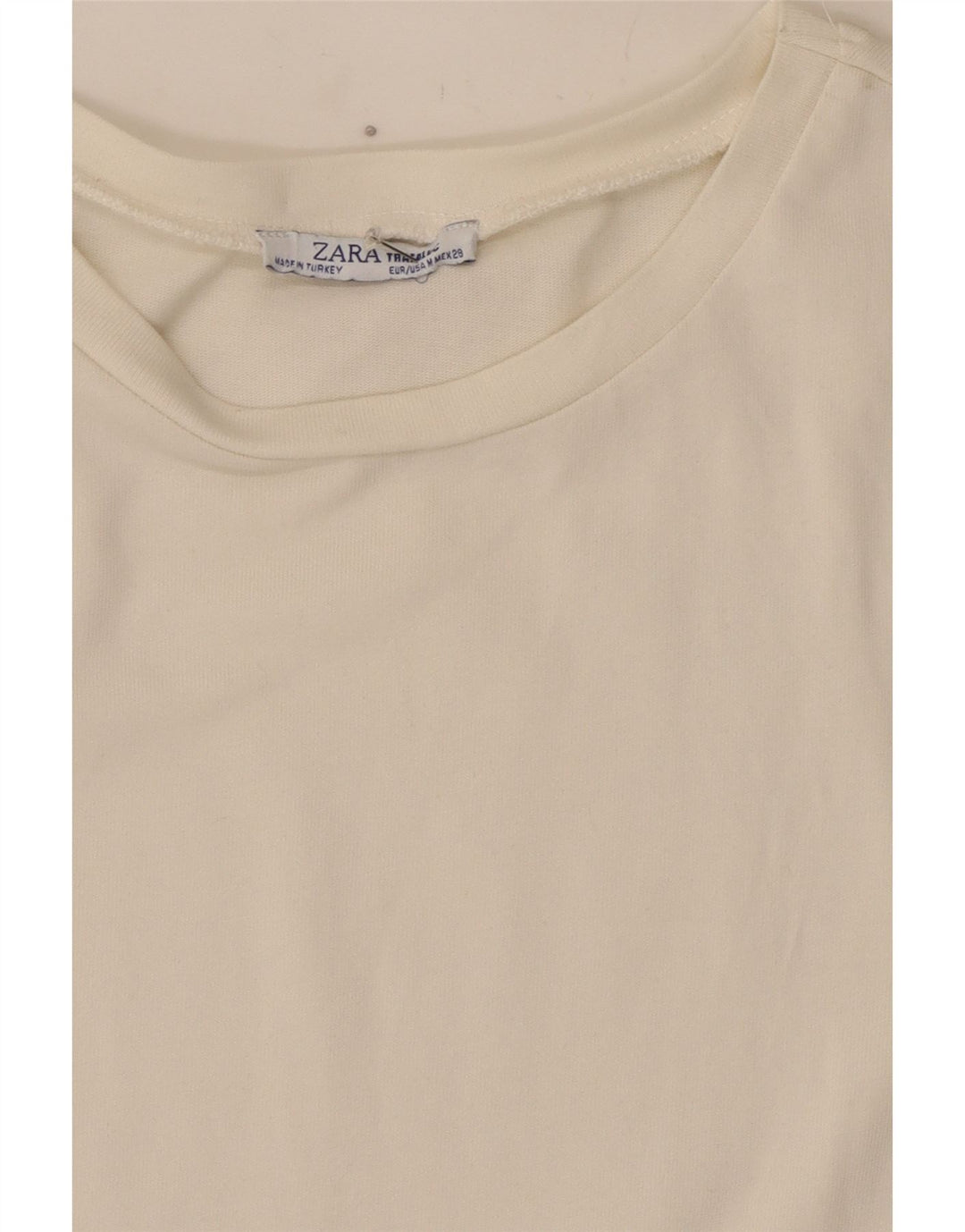 Top Blusa Da Donna Zara UK 12 Stampa Animalier Bianca Media