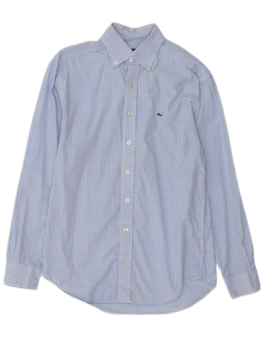 Camicia da uomo Vineyard Vines in cotone a quadri blu piccolo