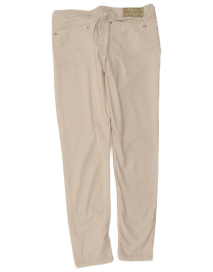 Jeans slim da donna Moschino W30 L29 cotone bianco