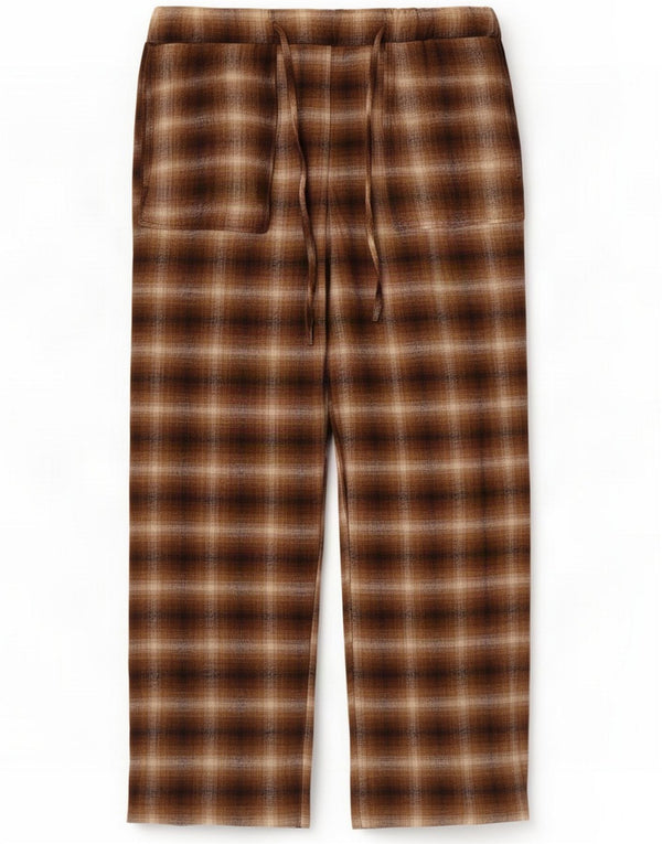 Pantaloni corti da donna a vita alta con gamba larga Zara Large W30 L25 Marrone a quadri