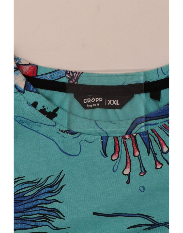 T-shirt grafica da uomo con vestibilità regolare Cropp 2XL Turchese