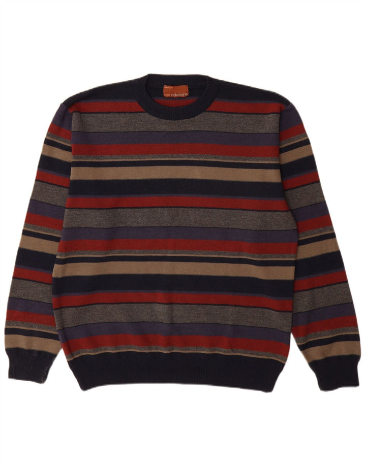 Maglione maglione girocollo da uomo Marks & Spencer a righe medie multicolore