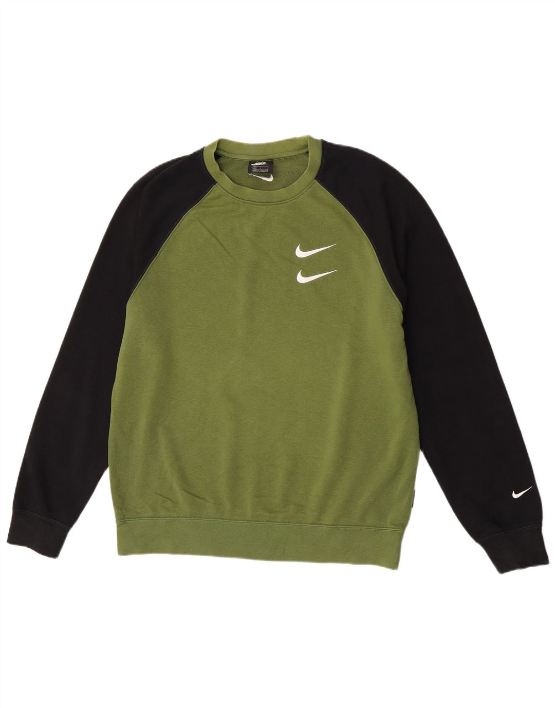Felpa grafica da uomo Nike Felpa grande in cotone color block verde