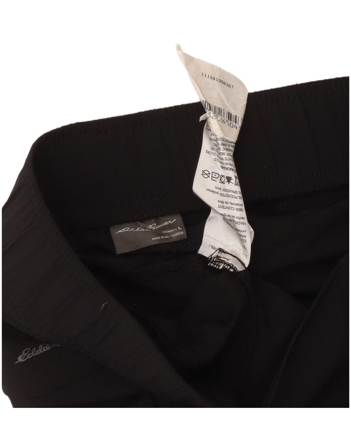 Pantaloni casual dritti da donna Eddie Bauer grandi W36 L27 poliestere nero