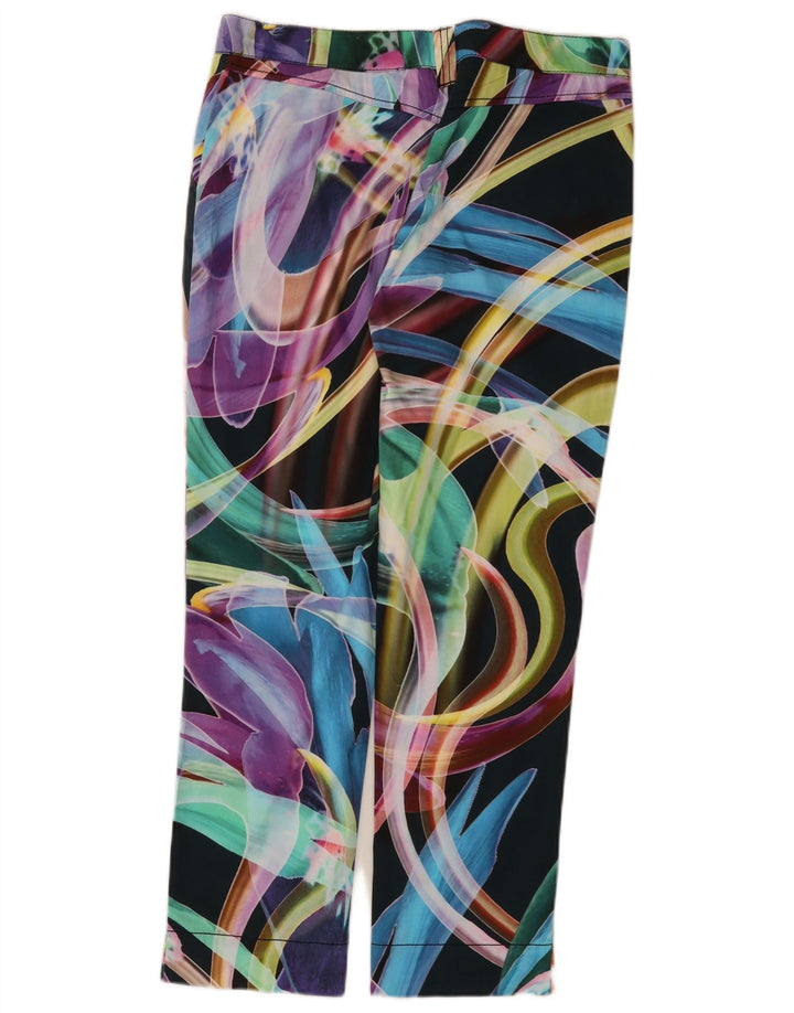 Pantaloni chino capri da donna Roccobarocco IT 40 piccoli W32 L27 multicolore