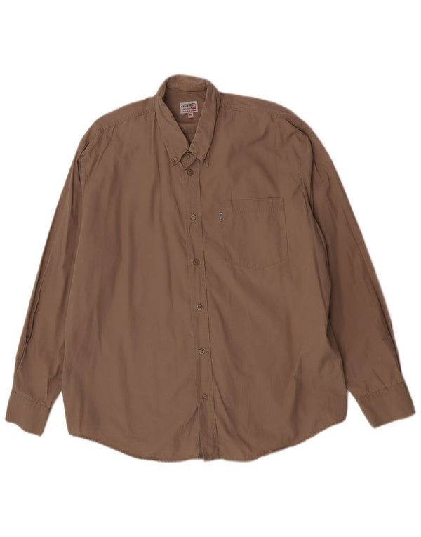Camicia Levi's da uomo XL in cotone marrone