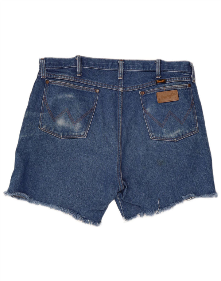 Pantaloncini di jeans da uomo Wrangler W38 XL in cotone blu