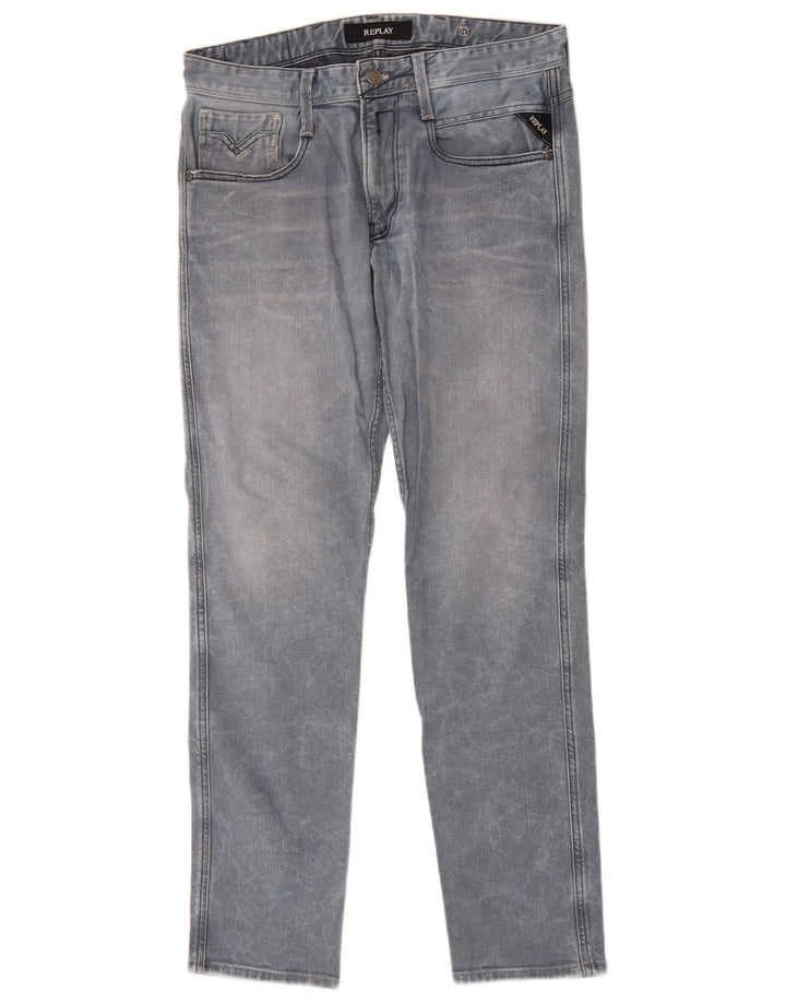 Jeans slim da uomo Replay W31 L30 cotone blu