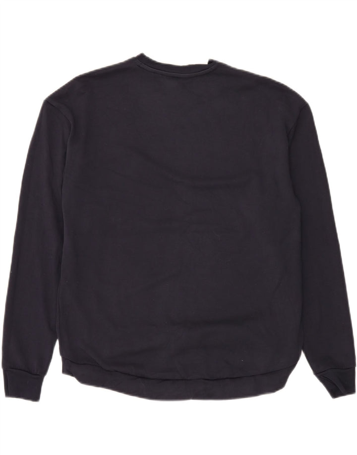 Felpa da uomo Ted Baker, taglia 2, piccola, in viscosa blu navy