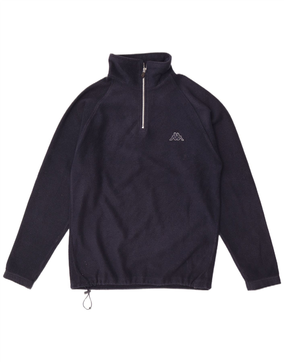 Maglione in pile Kappa da uomo con zip e collo medio blu navy