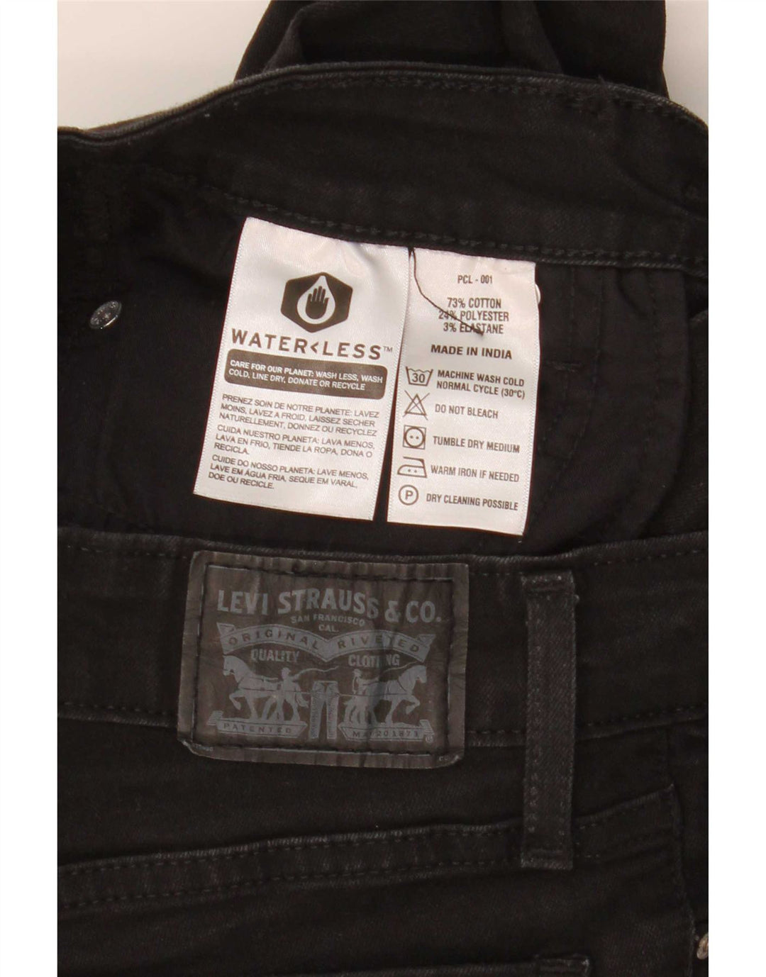 Jeans Levi's 715 Bootcut da donna W25 L27 cotone nero
