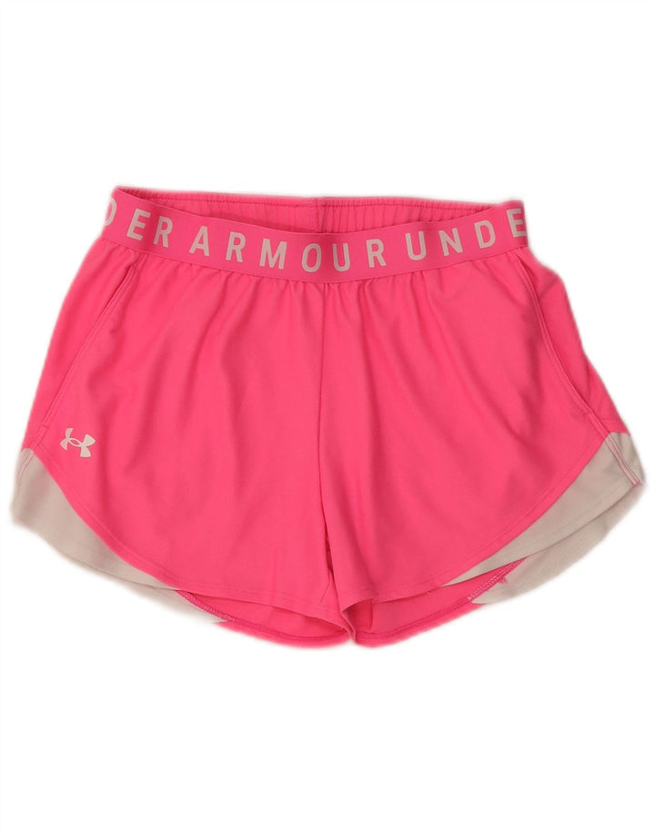 Pantaloncini sportivi grafici da donna UNDER ARMOUR UK 10 Small Pink Colourblock