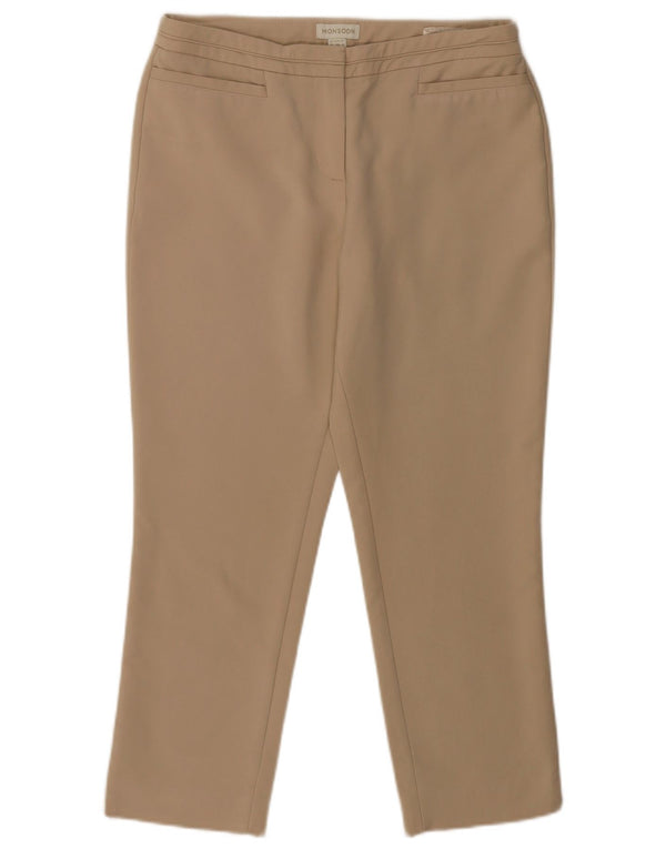 Pantaloni corti slim da donna Monsoon UK 10 Small W30 L25 Cotone beige