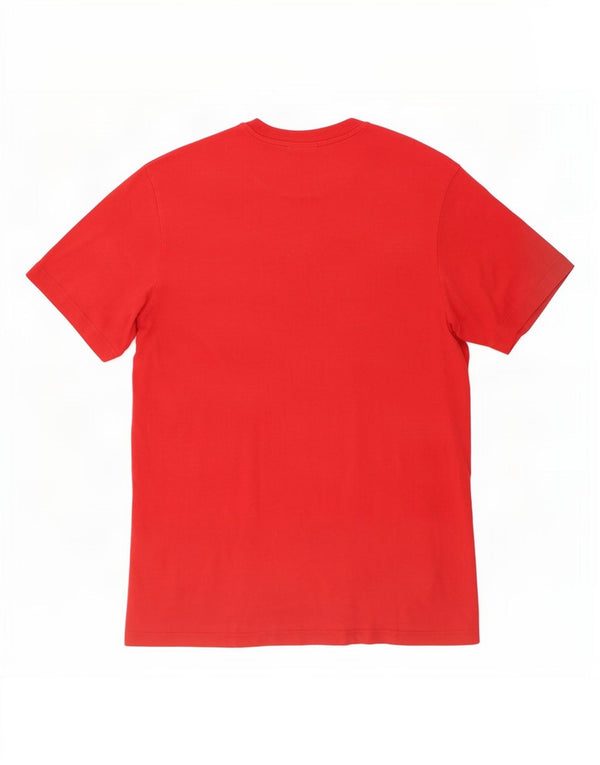 T-shirt grafica da uomo Adidas Top UK 42/44 grande cotone rosso