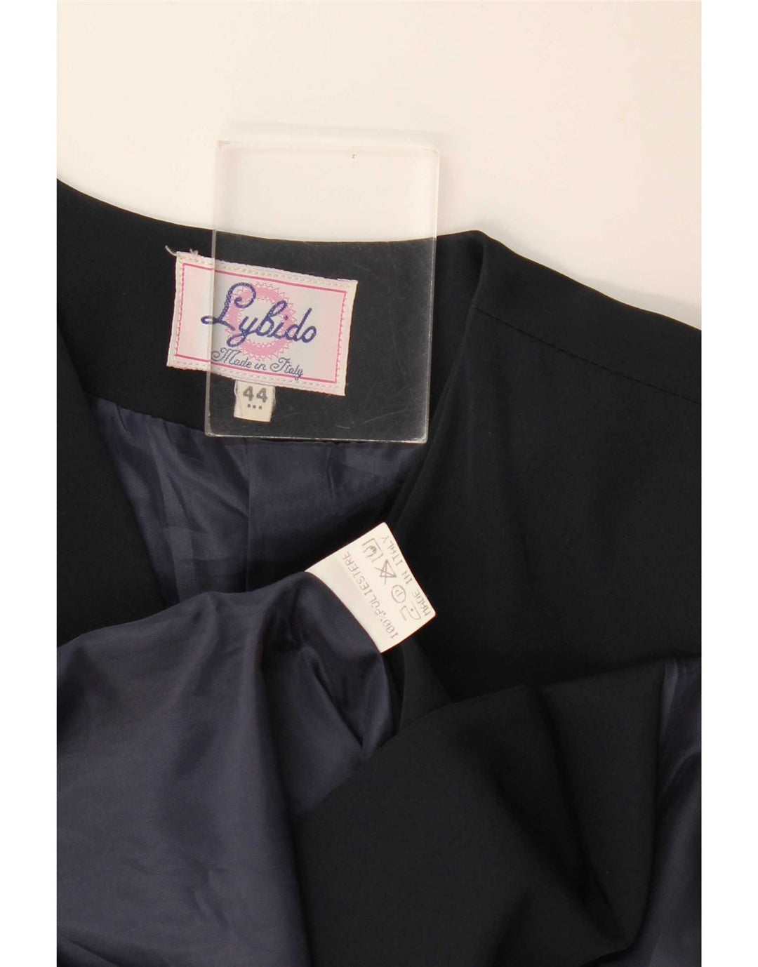 Cappotto doppiopetto da donna Lybido IT 44 Poliestere floreale medio blu navy