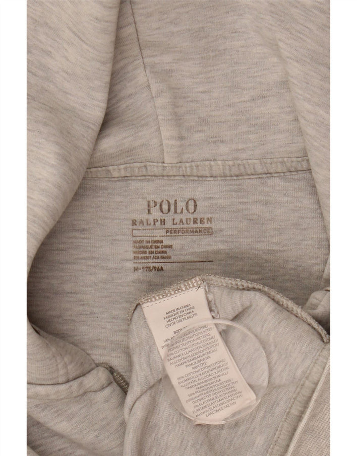 Polo Ralph Lauren Maglione con cappuccio e zip da uomo in poliestere grigio medio