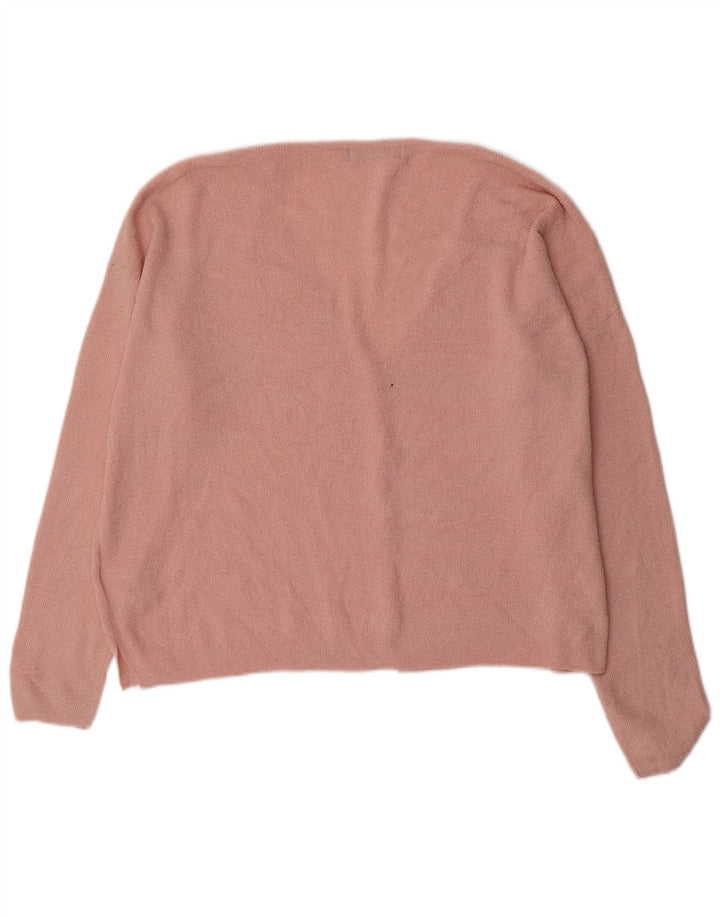 Maglione cardigan oversize da donna Marks & Spencer UK 16 grande acrilico rosa
