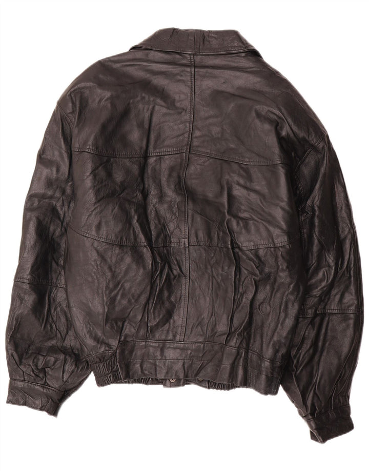 LAVORAZIONE ARTIGIANA Giacca in Pelle Uomo IT 52 XL Pelle Nera