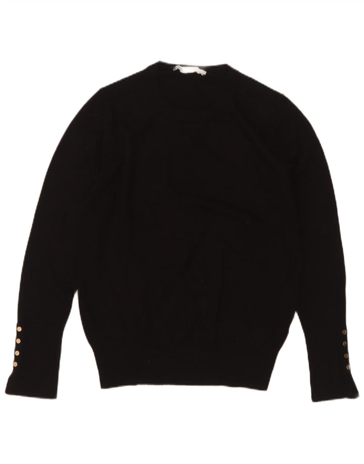 Maglione maglione girocollo da donna Zara UK 12 medio nero