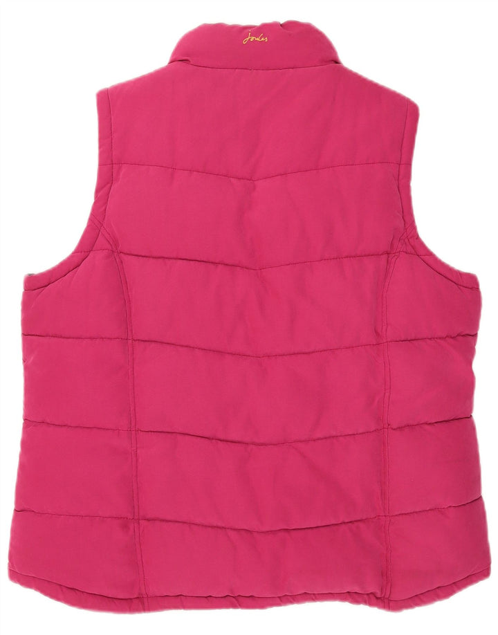 Gilet imbottito da donna Joules UK 14 grande rosa