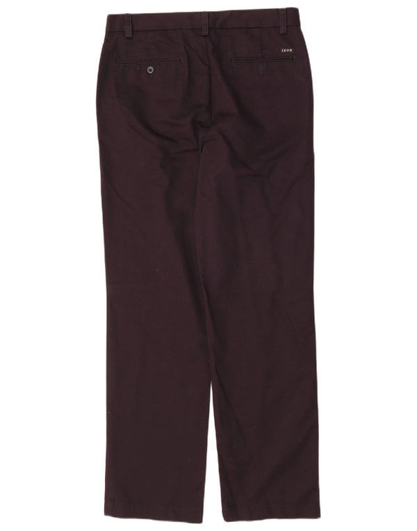 Pantaloni chino dritti da uomo IZOD W31 L32 in cotone blu navy