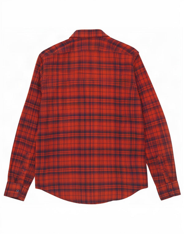 Camicia Lee da uomo in flanella vestibilità regolare in cotone a quadri rosso medio