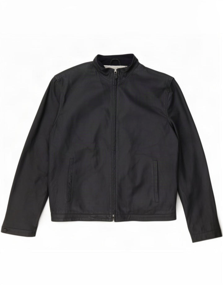 Giubbotto bomber in pelle da uomo Valstar IT 52 XL Blu Navy