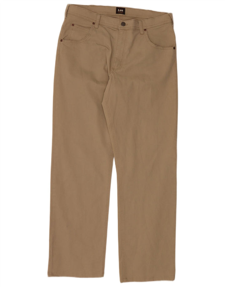 Pantaloni casual dritti da uomo LEE Brooklyn W34 L34 in cotone beige
