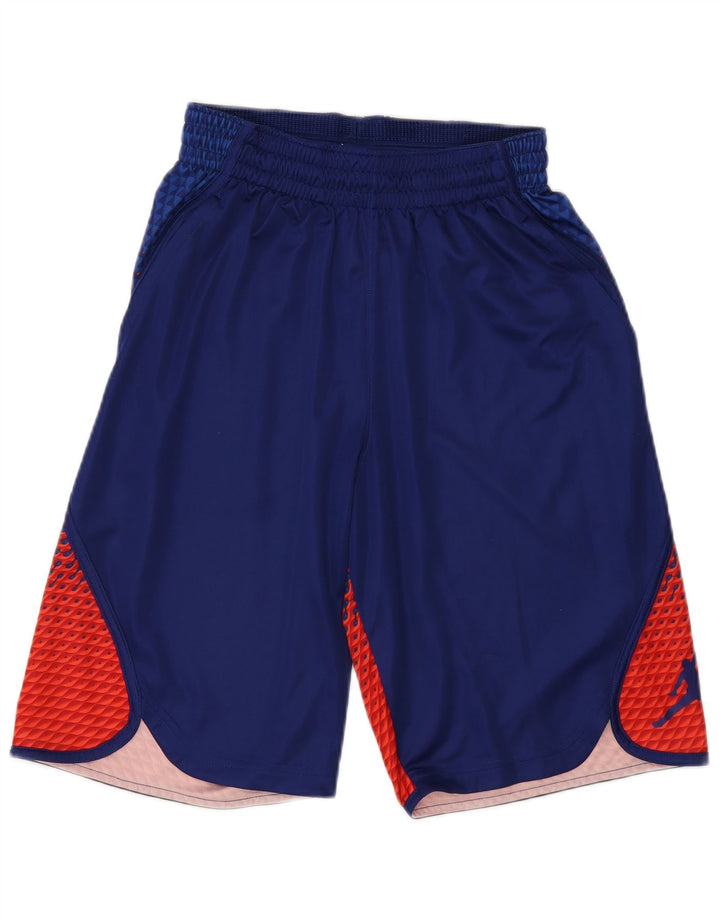 Pantaloncini sportivi Jordan Dri Fit da uomo piccoli in poliestere color block blu navy