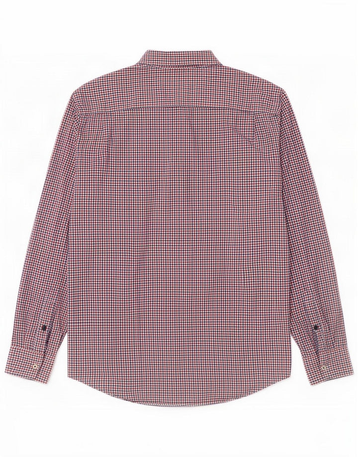 Tommy Hilfiger Camicia regular fit da uomo grande in cotone a quadri rossi
