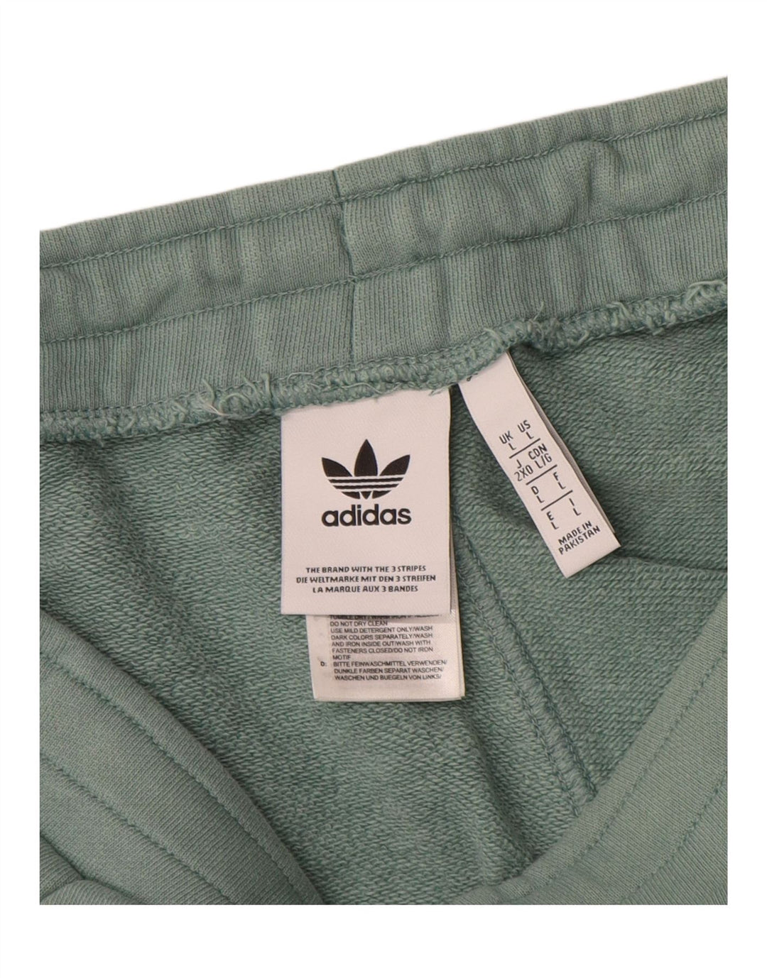Pantaloncini sportivi Adidas da uomo grandi in cotone verde