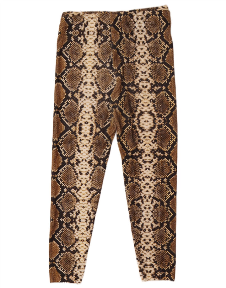 Leggings Zara da donna UK 12 Poliestere con stampa animalier marrone medio