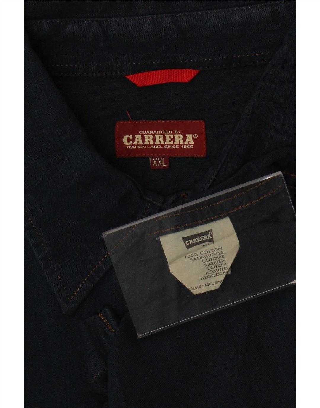 Camicia in denim da uomo CARRERA 2XL cotone blu navy