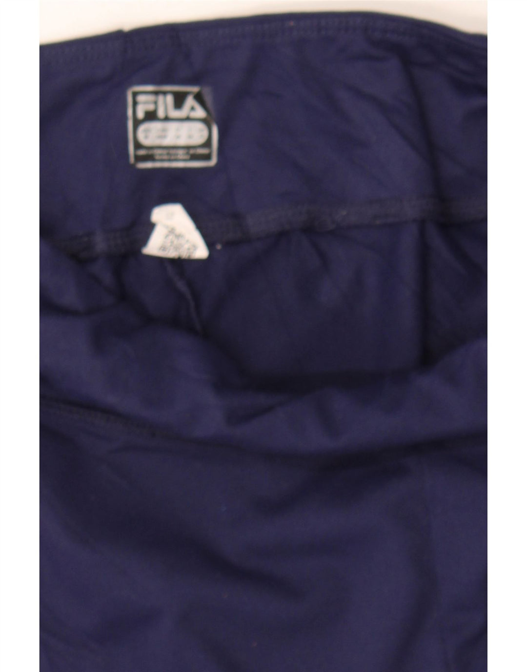 FILA Womens Leggings UK 12 Medium  Navy Blue Colourblock Vintage Fila and Second-Hand Fila from Messina Hembry 