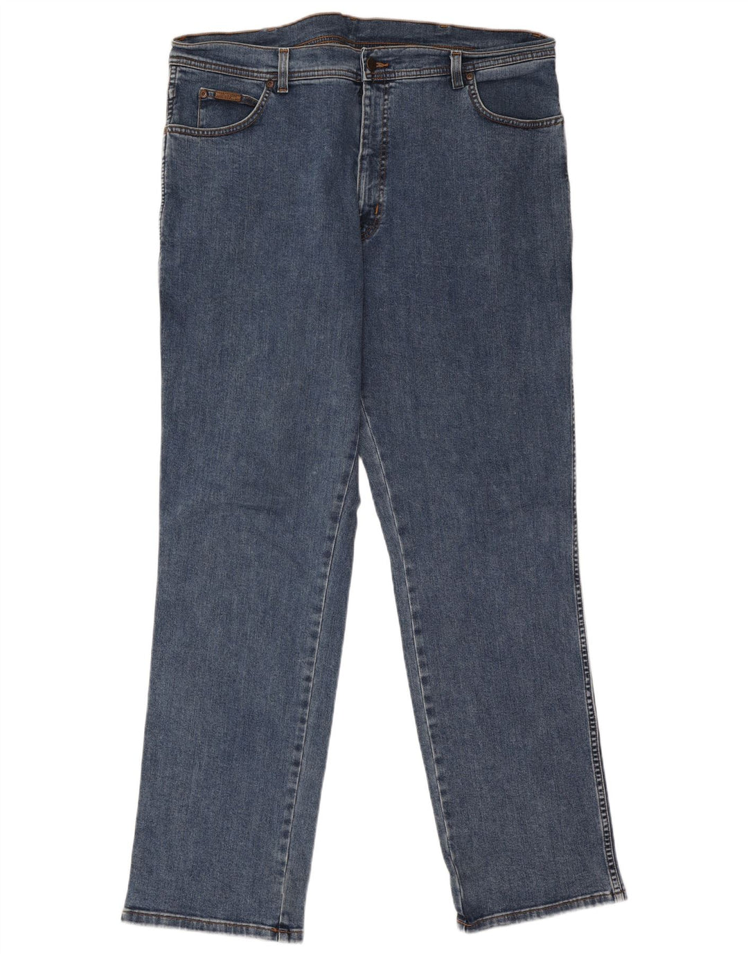 Jeans dritti elasticizzati Texas Wrangler da uomo W42 L34 cotone blu