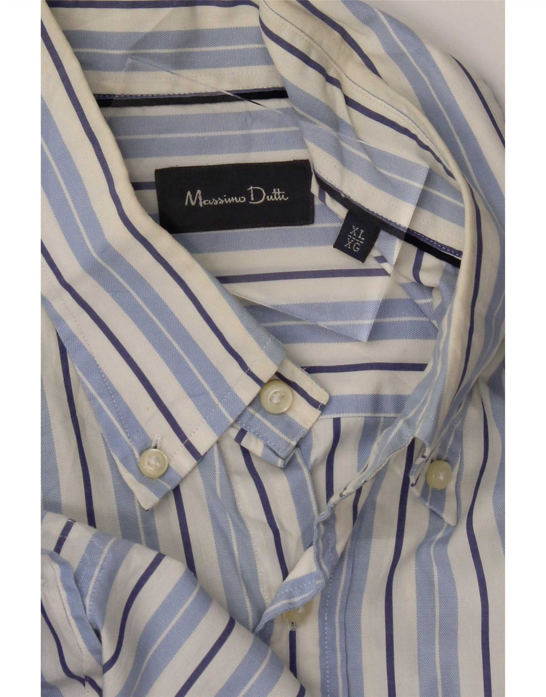 Camicia Uomo Massimo Dutti XL Gessato Blu