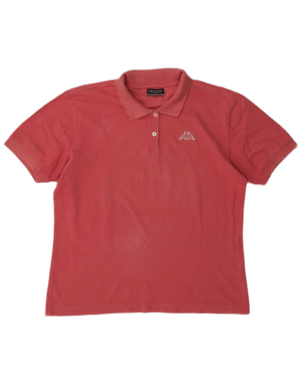 Polo Kappa da donna UK 18 XL cotone rosa