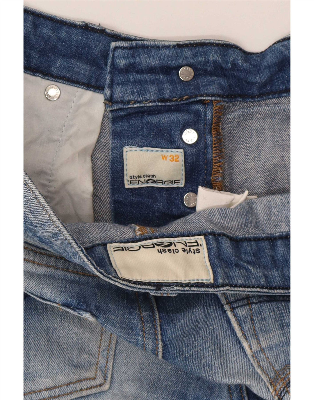 Pantaloncini di jeans da uomo Energie W32 cotone blu medio