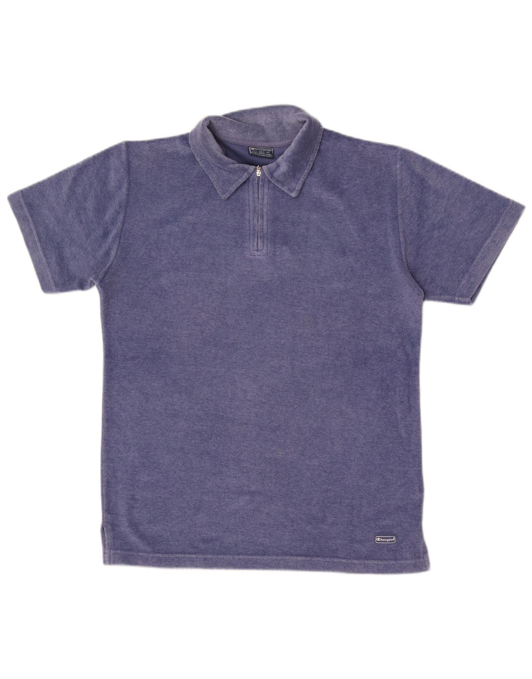 Polo da uomo in velluto Champion, grande, in poliestere blu