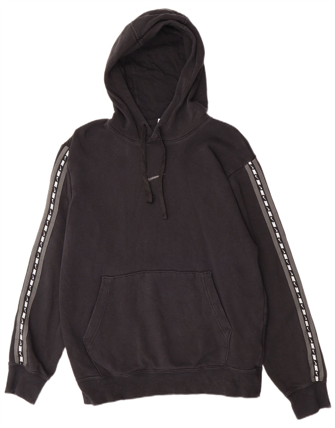 Felpa con cappuccio grafica Nike da uomo piccola in cotone nero