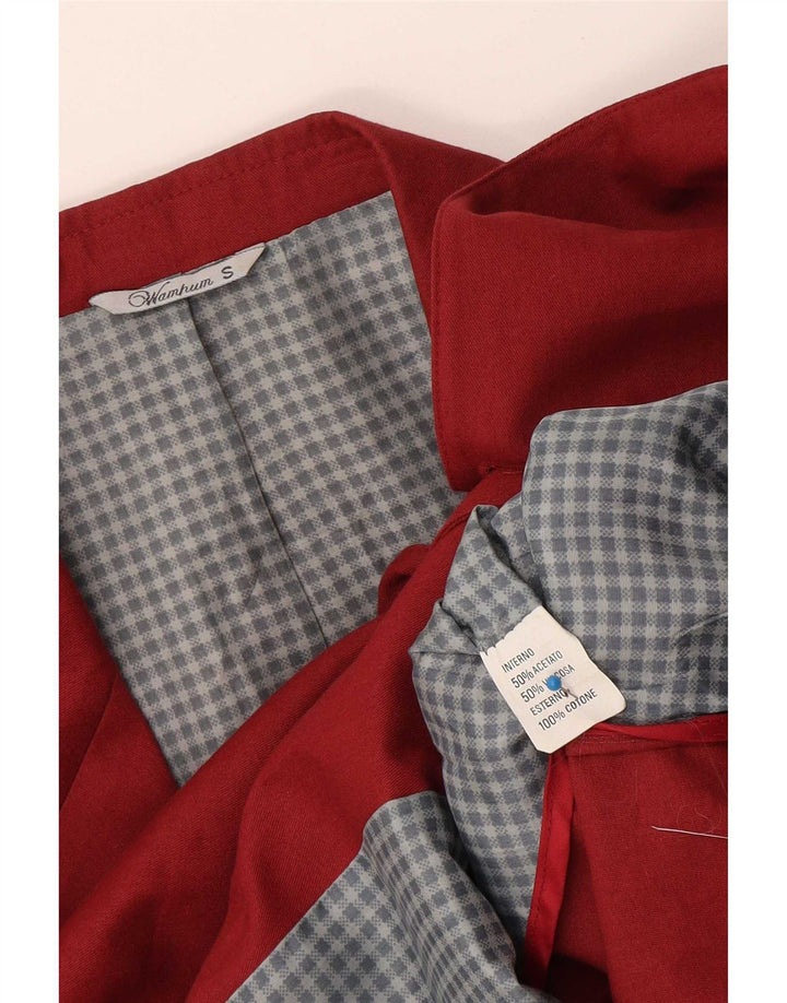 Giacca blazer da uomo a 2 bottoni Wampum UK 36 piccolo cotone rosso