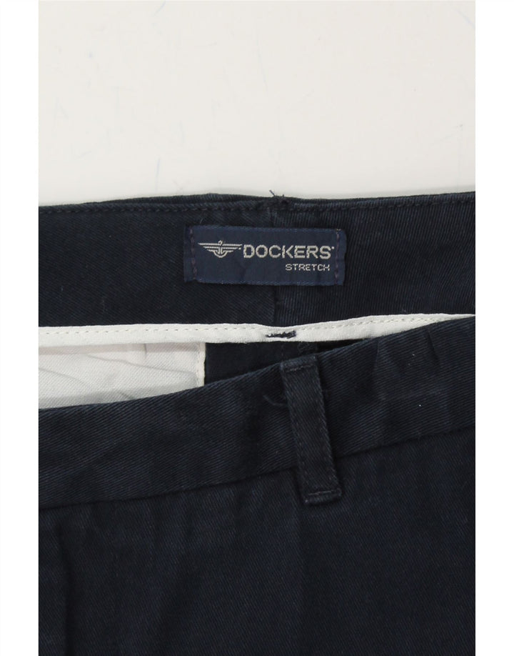 DOCKERS Womens Straight Casual Trousers W29 L30 Navy Blue Vintage Dockers and Second-Hand Dockers from Messina Hembry 