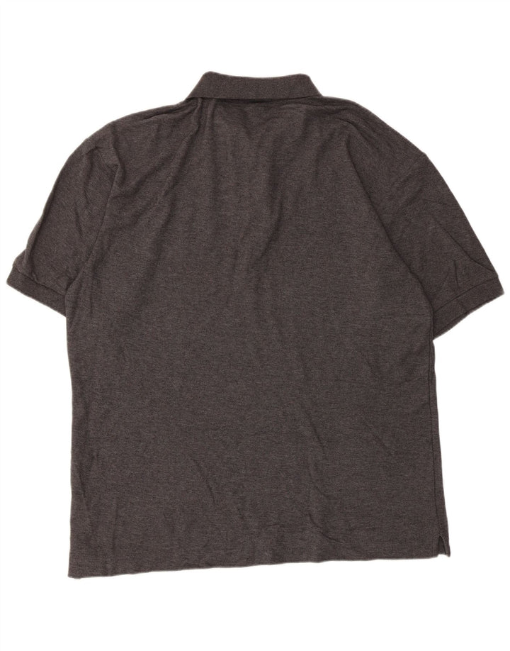 Polo da uomo Fila XL in cotone chiazzato grigio