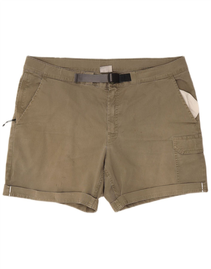 Pantaloncini cargo attivi da uomo Columbia W38 XL cotone kaki