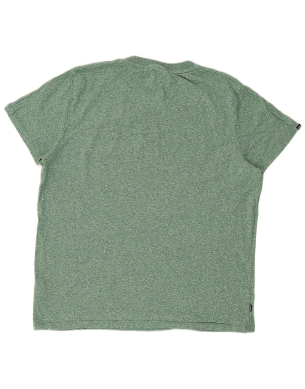 T-shirt da uomo SUPERDRY Top 2XL cotone chiazzato verde