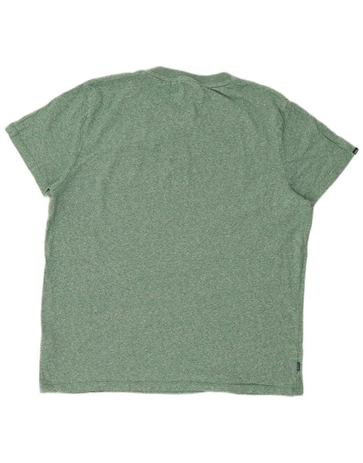 T-shirt da uomo SUPERDRY Top 2XL cotone chiazzato verde