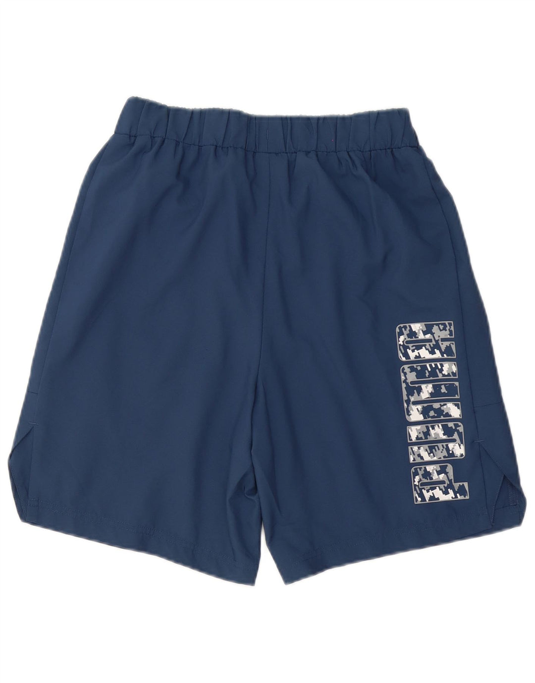 Pantaloncini sportivi grafici da uomo Puma piccoli in poliestere blu navy