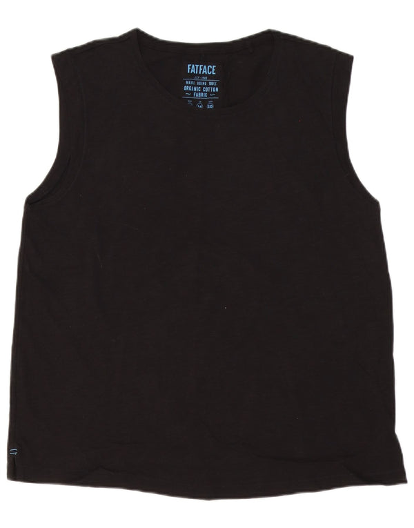 Canotta da donna Fat Face UK 14 grande cotone nero